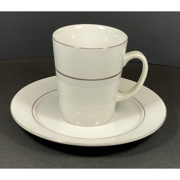 Everyday Gibson Set Of (Mug And Plate) With Gold Trim - Picture 1 of 6